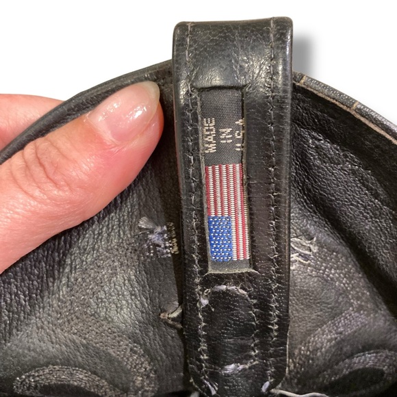 Vintage Cowboy Boots 1980s Dan Post Boots Teju Lizard Black M 8/ W 9.5 USA** - Picture 11 of 15